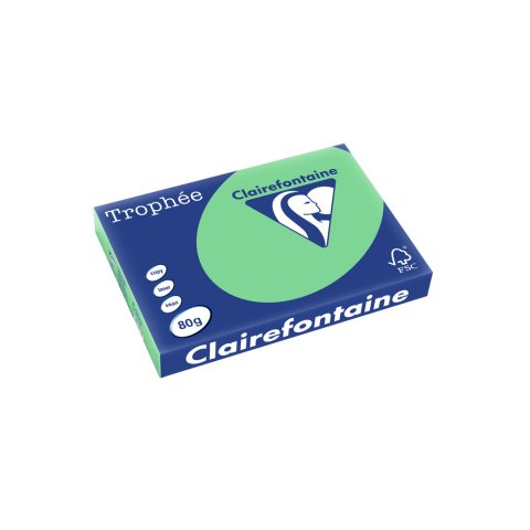 Papel color trophee a3 80 g verde pastel paquete de 500 hojas