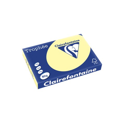 Papel color trophee A3 80 g Amarillo canario pastel paquete de 500 hojas