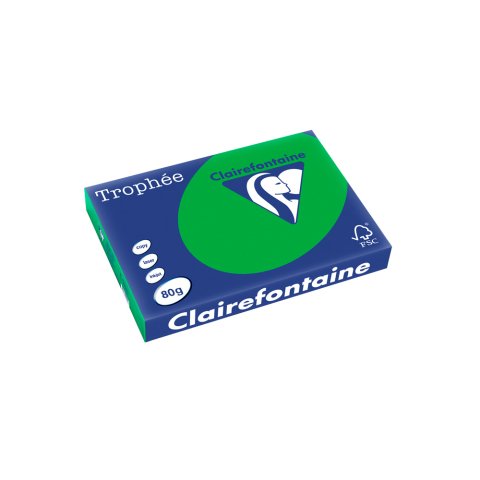 Papel color trophee a3 80 g verde intenso paquete de 500 hojas