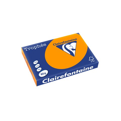 Papel color trophee a3 80gr naranja intenso paquete de 500 hojas