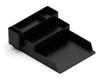 Bandeja sobremesa plastico q-connect organizador de escritorio con 4 departamentos color negro