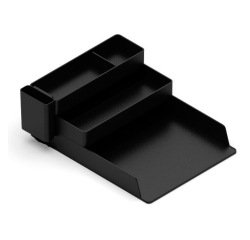 Bandeja sobremesa plastico q-connect organizador de escritorio con 4 departamentos color negro