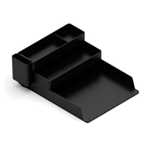 Bandeja sobremesa plastico q-connect organizador de escritorio con 4 departamentos color negro