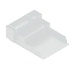 Bandeja sobremesa plastico q-connect organizador de escritorio con 4 departamentos transparente