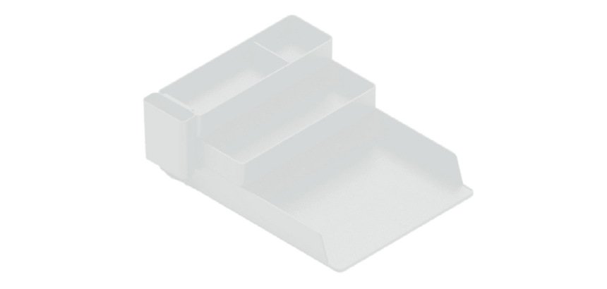 Bandeja sobremesa plastico q-connect organizador de escritorio con 4 departamentos transparente