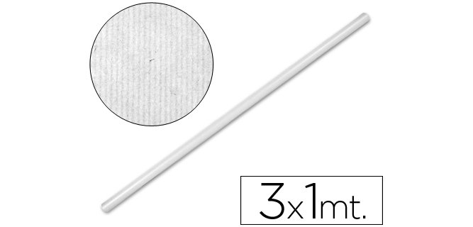 Papel kraft liderpapel blanco rollo 3x1 m