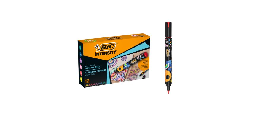 Rotulador bic intensity paint marker caja de 12 unidades colores surtidos