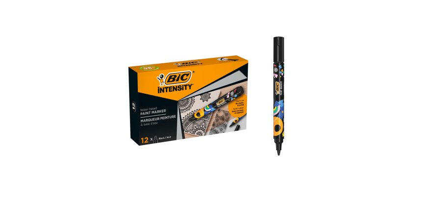 Rotulador bic intensity paint marker color negro