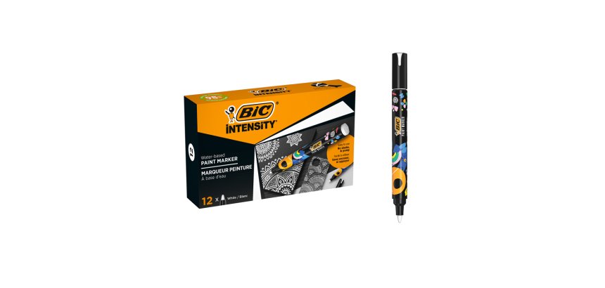 Rotulador bic intensity paint marker color blanco