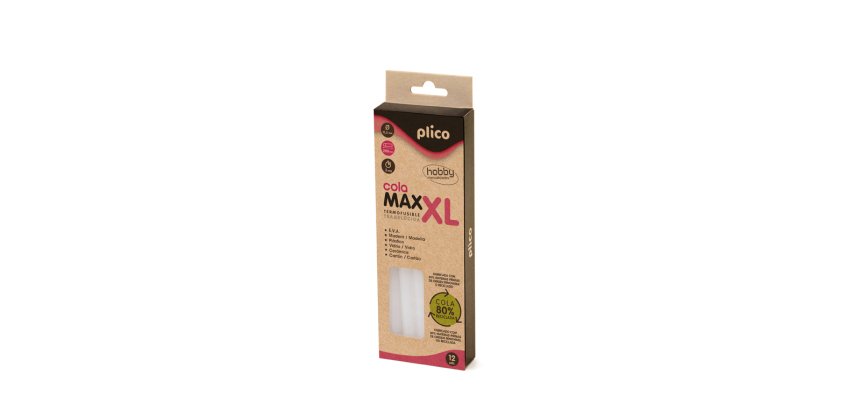 Barra termofusible plico cola maxi xl reciclada 11,5 mm de diametro x 200 mm de alto blister de 12 unidades