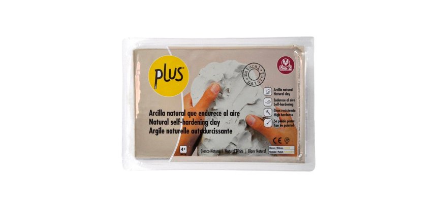 Pasta de modelar sio-2 plus color blanco natural paquete de 1 kg