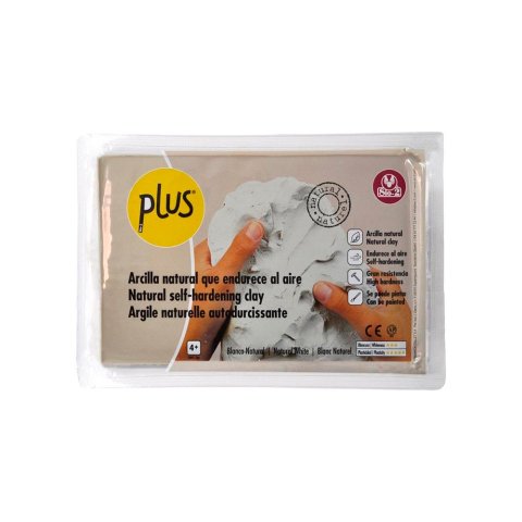 Pasta de modelar sio-2 plus color blanco natural paquete de 1 kg