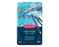 Lapices de colores derwent inktense acuarelable caja metalica de 12 unidades colores surtidos