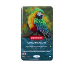 Lapices de colores derwent chromaflow caja metalica de 12 unidades colores surtidos