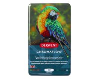 Lapices de colores derwent chromaflow caja metalica de 12 unidades colores surtidos