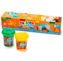 Pasta de modelar carioca baby do 150 ml caja de 4 unidades colores surtidos