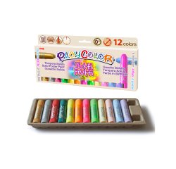 Tempera solida playcolor tutti frutti one caja de 12 unidades colores surtidos