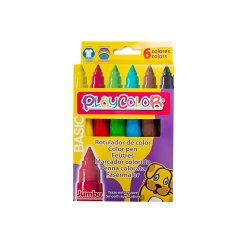 Rotulador playcolor maxi jumbo basic caja de 6 unidades colores surtidos