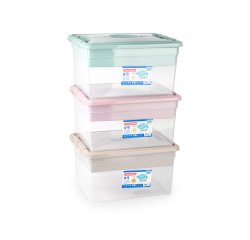 Caja organizadora plastico plasticforte n 9 con bandeja colores surtidos 27x34x18 cm