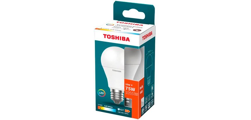 Bombilla led toshiba essential a60 e27 10w luz calida 2700k