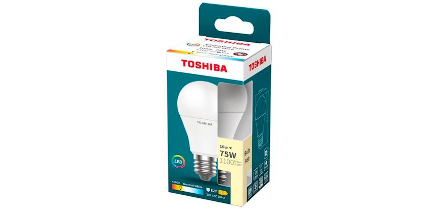 Bombilla led toshiba essential a60 e27 10w luz neutra 4000k