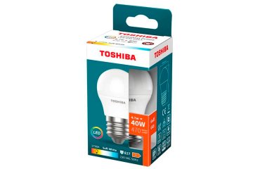 Bombilla led toshiba essential g45 e27 4.7w luz calida 2700k