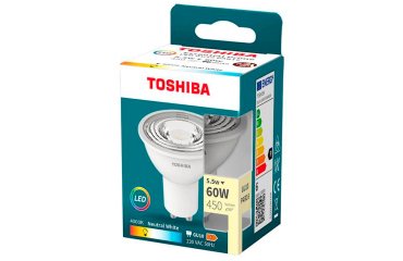 Foco led toshiba essential gu10 5.5w luz neutra 4000k
