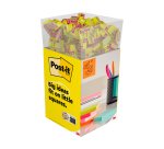 Bloc de notas adhesivas quita y pon post-it cubo 76x76 mm expositor suelo de 96 unidades surtidas 400x400x900 mm