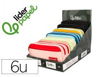 Estuche portatodo liderpapel duo 2 cremalleras con bolsillo frontal 220x90x50 mm