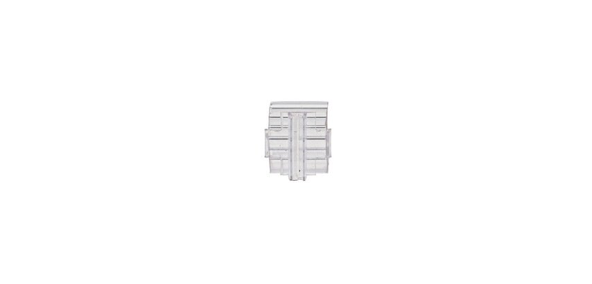 Soporte portaprecios q-connect curvo clip de gran agarre y ajustable para estanteria etiqueta 26x22 mm