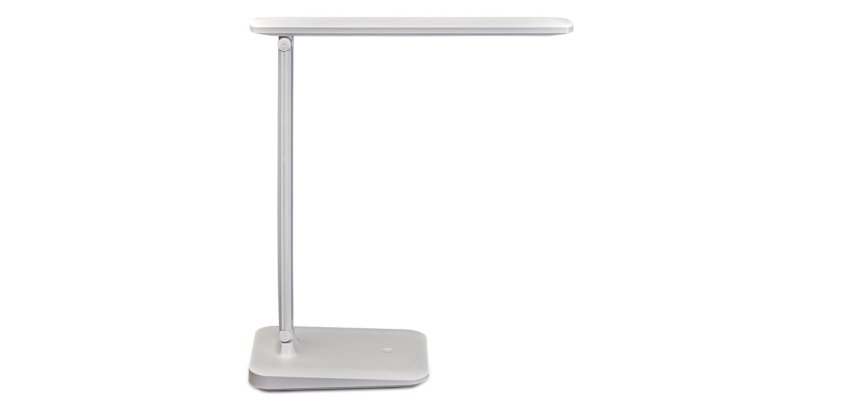 Lampara de escritorio maul led 2,7w 325lm luz ajustable panel tactil brazo giratorio blanca