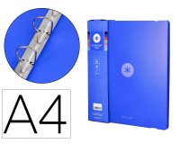Carpeta 4 anillas de 35 mm mixtas antartik a4 foam color azul