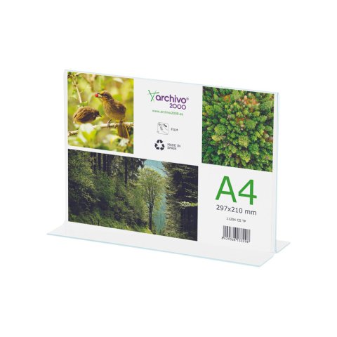 Expositor sobremesa archivo 2000 en forma de t a4 horizontal 297x50x210 mm