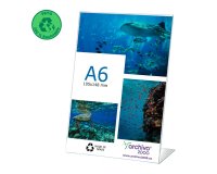 Expositor sobremesa archivo 2000 petg flexible en forma de l din a6 vertical 45x105x150 mm