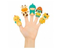Marionetas de dedos imaginovo tiny tales pvc animales fantasia blister de 5 unidades surtidas