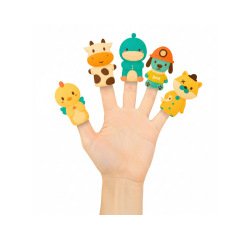 Marionetas de dedos imaginovo tiny tales pvc animales fantasia blister de 5 unidades surtidas