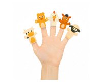 Marionetas de dedos imaginovo tiny tales pvc granja blister de 5 unidades surtidas