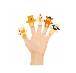 Marionetas de dedos imaginovo tiny tales pvc granja blister de 5 unidades surtidas