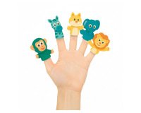 Marionetas de dedos imaginovo tiny tales pvc selva blister de 5 unidades surtidas