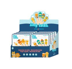 Marionetas de dedos imaginovo tiny tales pvc expositor de carton sobremesa 10 unidades surtidas 360x235x320 mm
