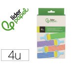 Esponja manualidades liderpapel rodillo con texturas goma foam caja con 4 unidades
