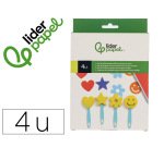 Esponja manualidades liderpapel goma eva espatula formas caja de 4 unidades unidades