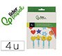 Esponja manualidades liderpapel goma eva espatula formas caja de 4 unidades unidades
