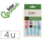 Esponja manualidades liderpapel goma eva pincel formas caja de 4 unidades