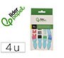 Esponja manualidades liderpapel goma eva pincel formas caja de 4 unidades