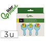 Esponja manualidades liderpapel goma eva rodillo formas caja de 3 unidades