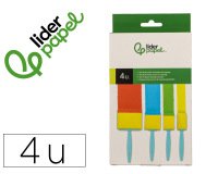 Esponja manualidades liderpapel goma foam pincel cuadrado 25/40/50/75 mm caja de 4 unidades