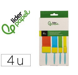 Esponja manualidades liderpapel goma foam pincel cuadrado 25/40/50/75 mm caja de 4 unidades