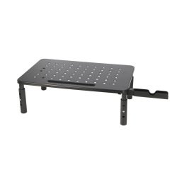 Soporte q-connect para monitor metalico regulable en altura con soporte para movil 371x235x145 mm