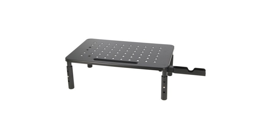 Soporte q-connect para monitor metalico regulable en altura con soporte para movil 371x235x145 mm